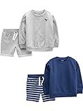 Simple Joys by Carter's baby-boys French Terry Long-Sleeve Shirts and Shorts Playwear Set | Amazon (US)
