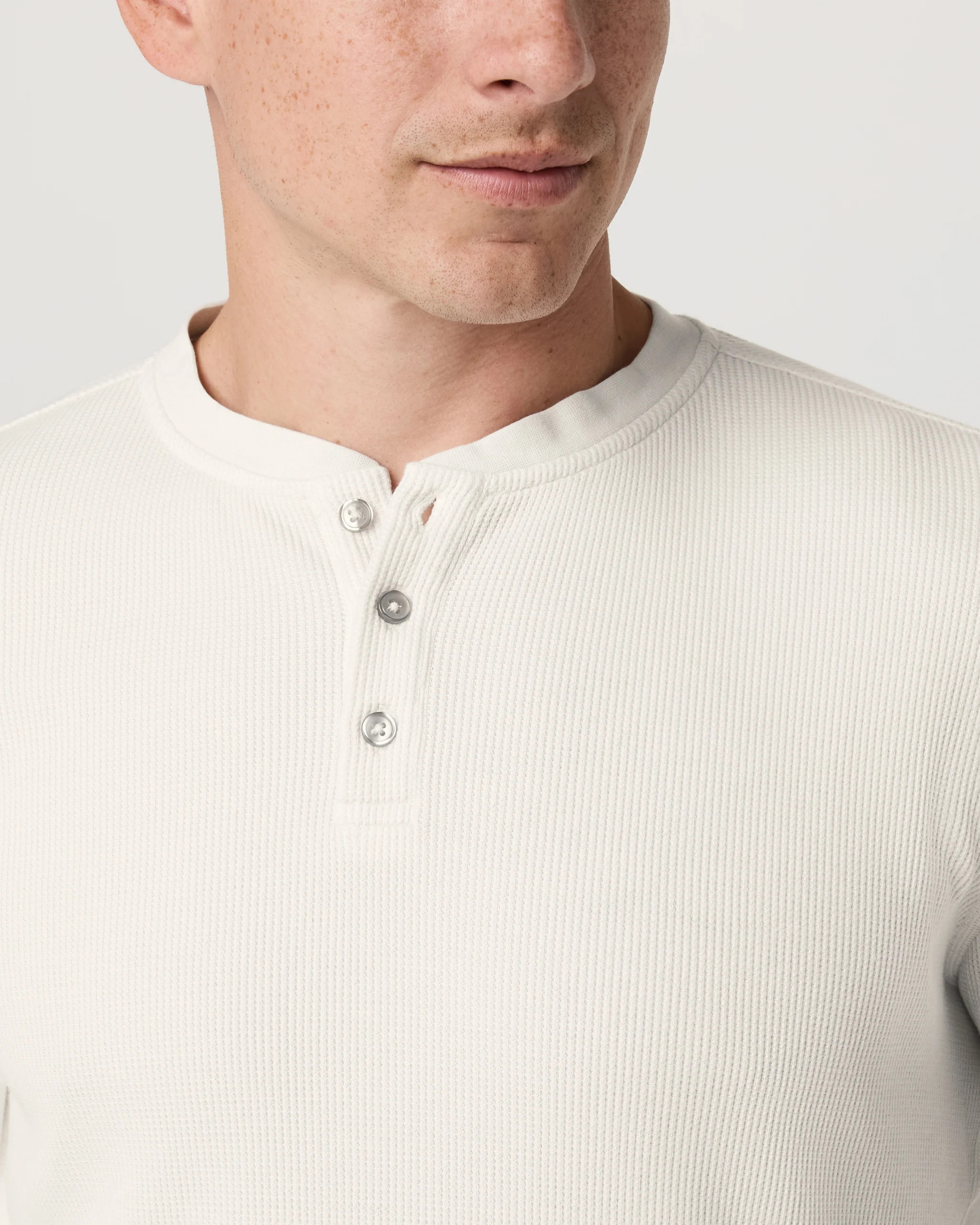 Waffle Henley | Men's Marshmallow Henley Top | Vuori | Vuori Clothing (US & Canada)
