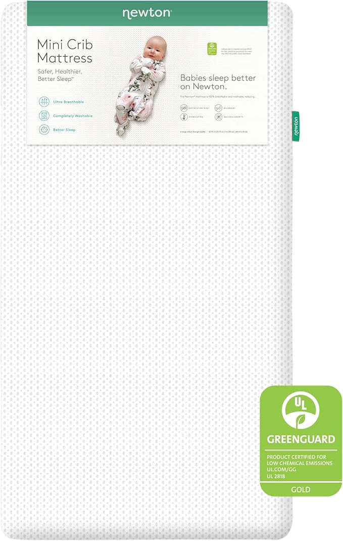 Newton Baby Mini Crib Mattress 24" x 38" - Ultra-Breathable Proven to Reduce Suffocation Risk, 10... | Amazon (US)