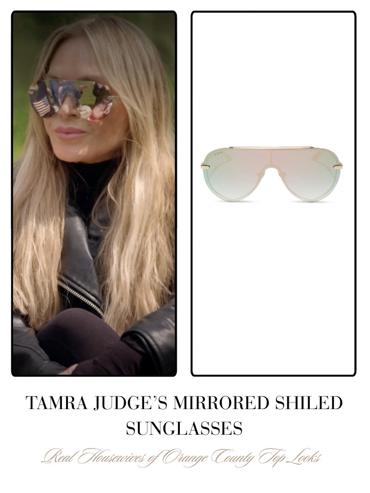 Tamra Judge's Mirrored Shield Sunglasses 

 