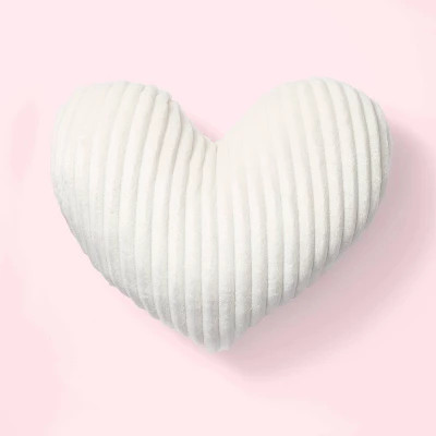 Ribbed Heart Shaped Throw Pillow - Spritz™ | Target