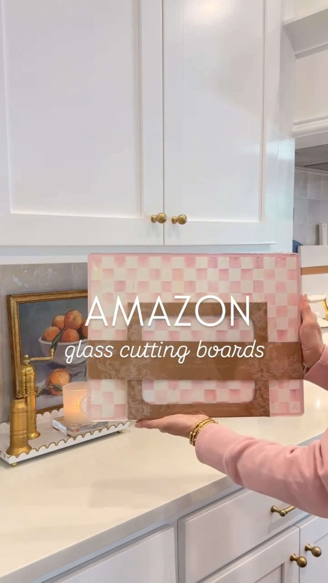 Prettiest glass cutting boards from Amazon!! 💗 Swapping out my regular plastic boards for these gorgeous tempered glass boards. They're heat resistant and also work perfectly as serveware or decor! 😍 Comment SHOP to receive a direct message with the link! 

.
.
.
#kitchenstyling #kitchendecor #kitchendesign #homedecor #ltkhome #liketkit #amazonfinds #tjmaxxfinds #targethome #walmartfinds #targetfinds #rosycheck #kitchengoals