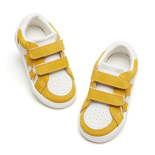 GINFIVE Toddler Girls Sneakers Little Girls Slip On Shoes Yellow Glitter Sneakers Todder 11 | Amazon (US)