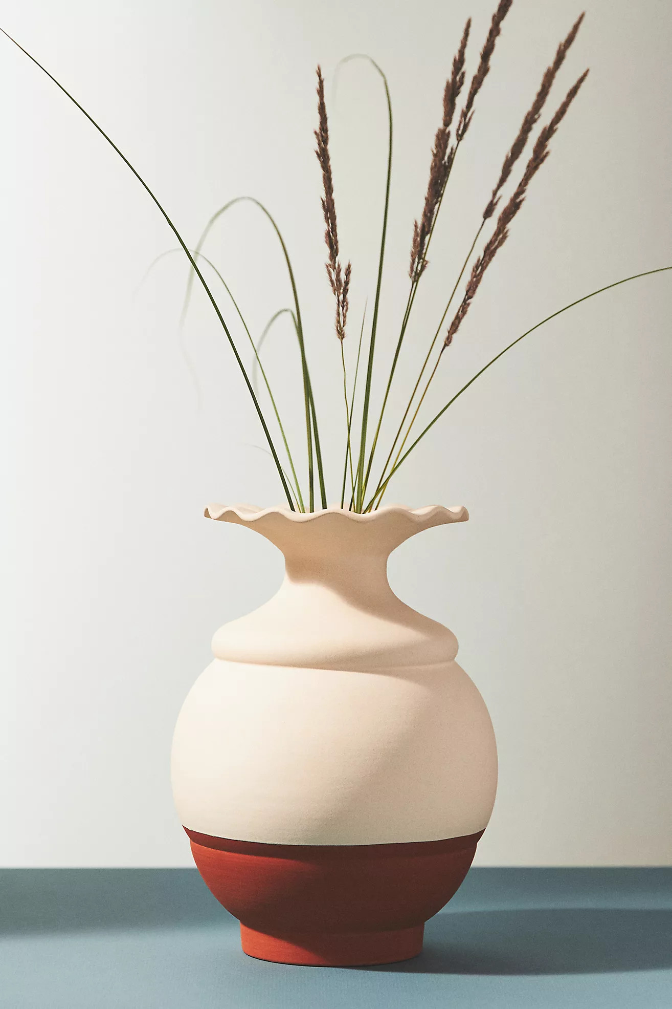 Petal Rim Colorblock Vase | Anthropologie (US)