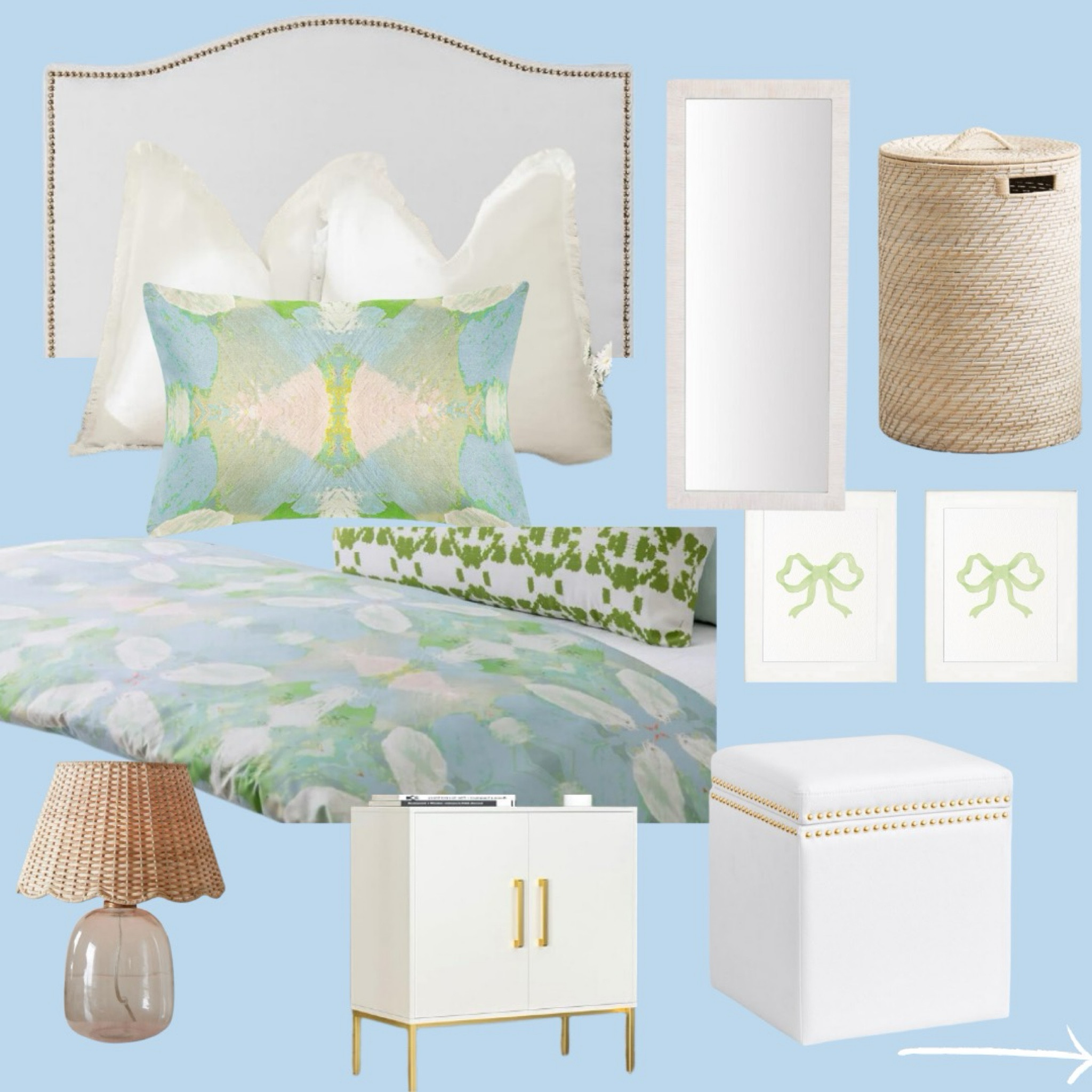 Similar products linked! Dorm! Inspo🩵💚