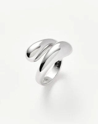 Savi Sculptural Crossover Ring | Sterling Silver | Missoma UK