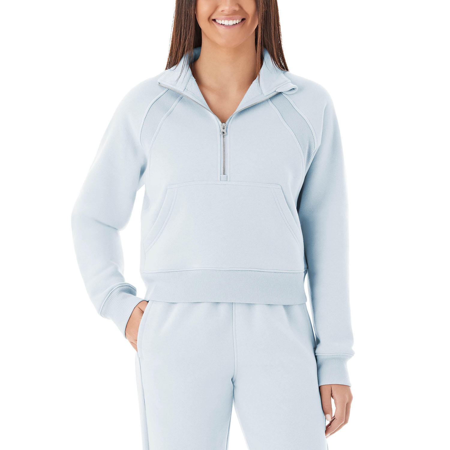 Member's Mark Women's Fleece Half-Zip Pullover Light Blue XL:- Light Blue - Online Only, XL | Sam's Club