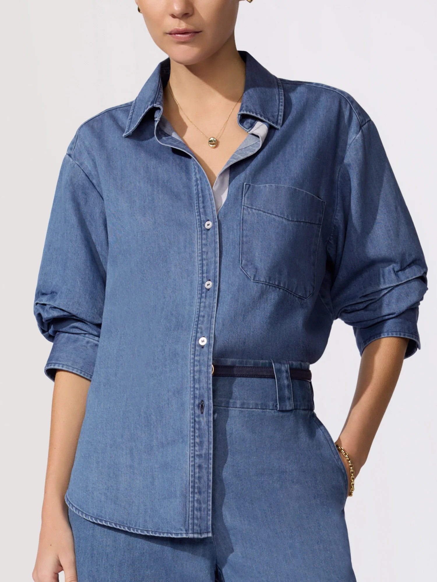 Women's Pia Denim Shirt in Atlantic Wash | Brochu Walker | Brochu Walker
