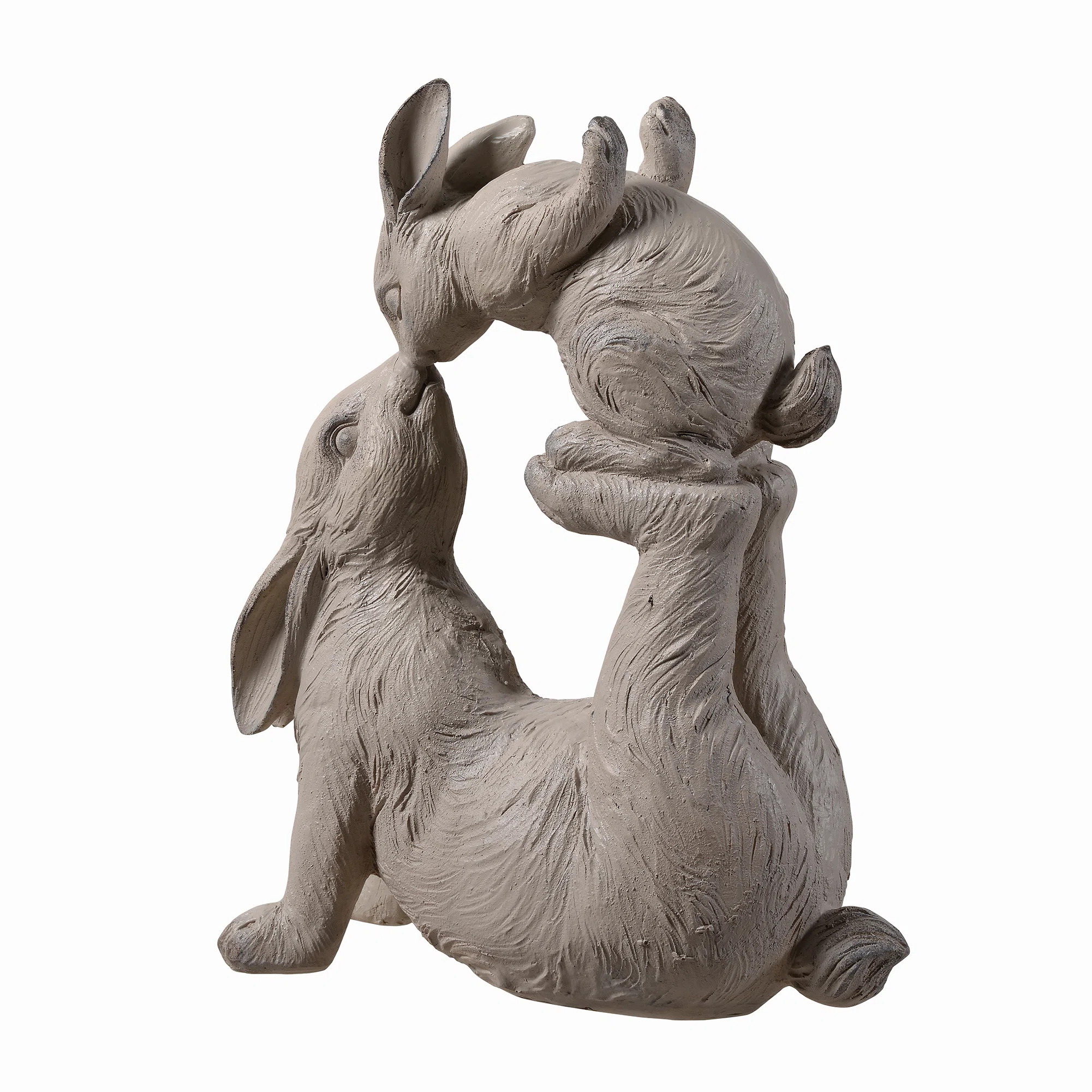 Mom & Baby Rabbits Garden Statue Bunny Yard Decor | Wayfair North America