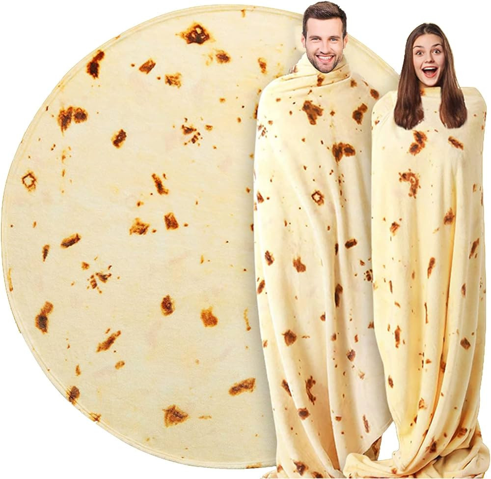 Kimdee Burrito Tortilla Blanket Double Sided 71 inches 280 GSM Cozy Flannel Fabric Novelty Giant ... | Amazon (US)