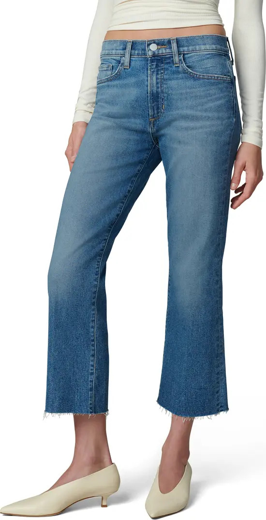 The Callie Raw Hem Crop Bootcut Jeans | Nordstrom