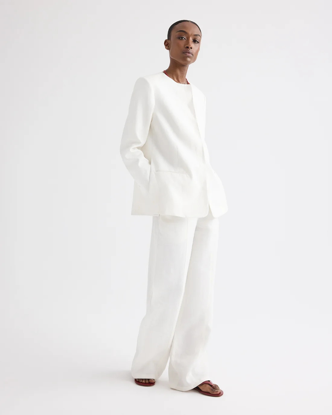 Cecelia Blazer in Washed Linen | TWP