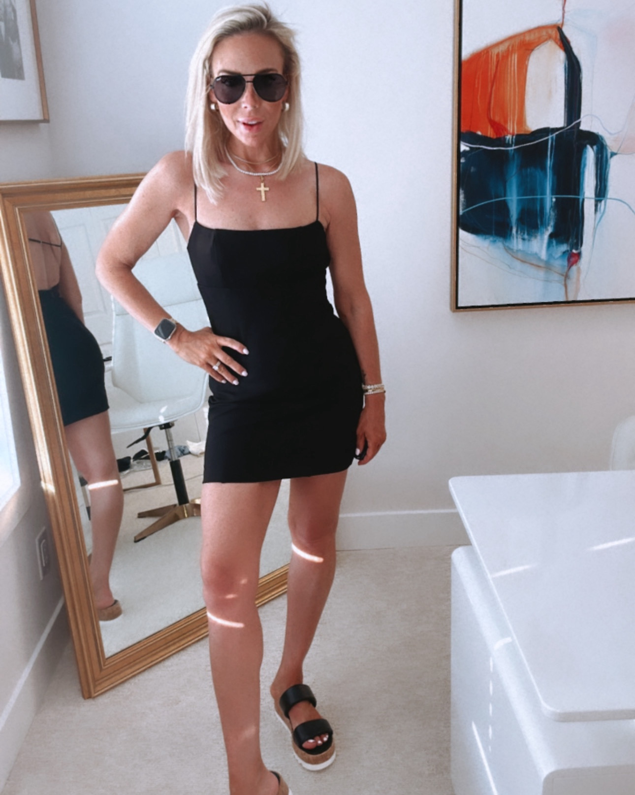 We. 👏 All. 👏 Love. 👏 A. 👏 Black. 👏 Mini. 👏 Dress. 👏 and this one is NO exception it’s TREMENDOUS!!!! 🖤♥️

The back straps make it unique and not a boring black dress. The great thing is that you can dress this up or down for any occasion with your shoes and your jewelry/bag/etc. 

You will NOT regret getting this dress! 

I’m a size XS in the dress and 9 in the shoes! All run TTS 👏 yay! 

Xoxo,
CeCe 🙏🖤🕶️

#LTKWork #GoodVibes #GetItBeforeItsGine #LTKMidSize  #Accessories #LTKWorkWear   #LTKSummer #LTKSummerTrends #CorMyerStyle #LTKMidSize  #LittleBlackDress #MiniDress #LTKBlackDress

#LTKSeasonal #LTKActive #LTKTravel #LTKOver40 #LTKU #LTKFamily #LTKPlusSize #LTKFindsUnder50 #LTKKids #LTKStyleTip #LTKParties #LTKVideo #LTKShoeCrush #LTKBump #LTKHome #LTKBeauty