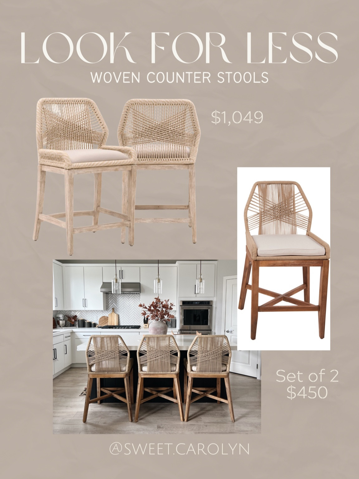 Lillian august outlet rope counter stools