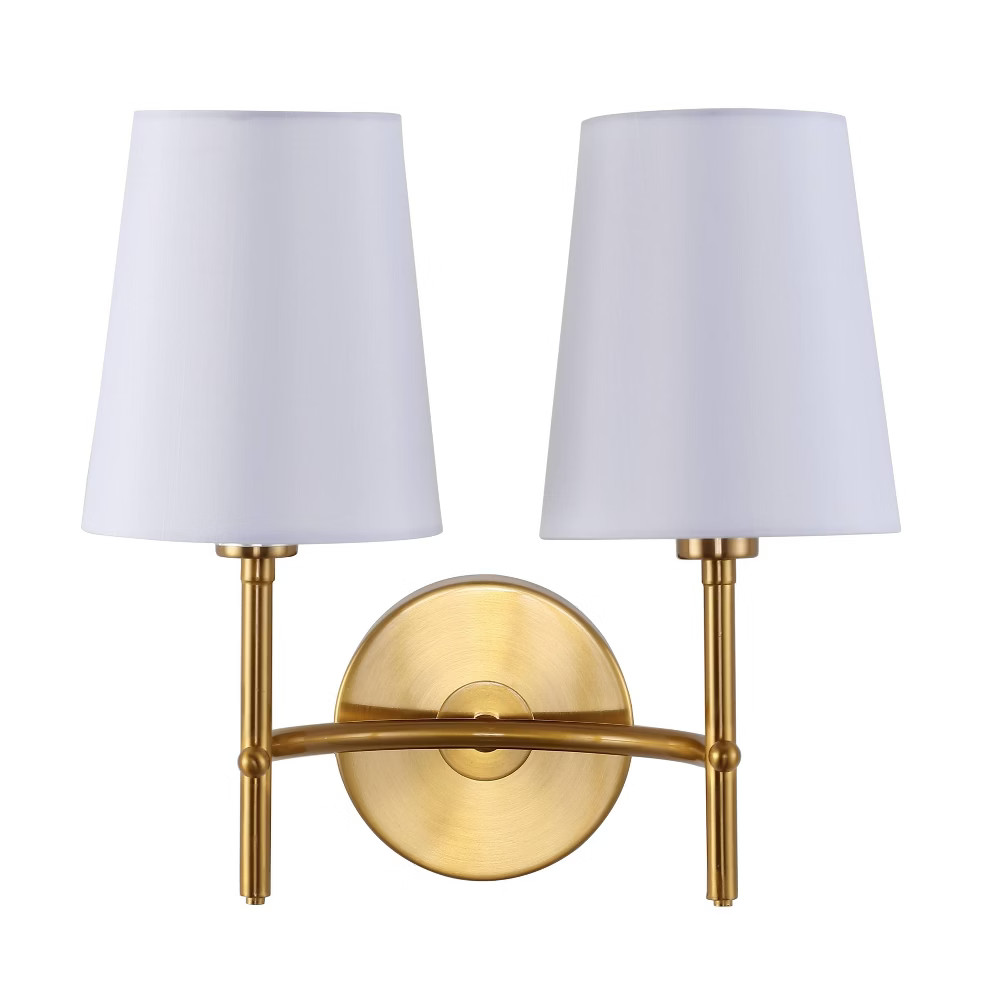 2 Light Barrett Wall Sconce Brass/Gold - Safavieh | Target