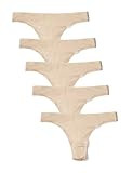 Iris & Lilly Women's Body Smooth Thong, Pack of 5, Beige (Sand Dollar 13-1106tcx), (Manufacturer siz | Amazon (US)