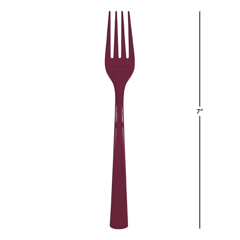 Tenedores Desechables de Plástico, Burdeos, 24 Piezas, de Way To Celebrate | Walmart (US)