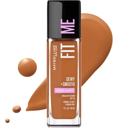 Maybelline Fit Me Dewy and Smooth Liquid Foundation SPF 18 360 Mocha 1 fl oz | Walmart (US)