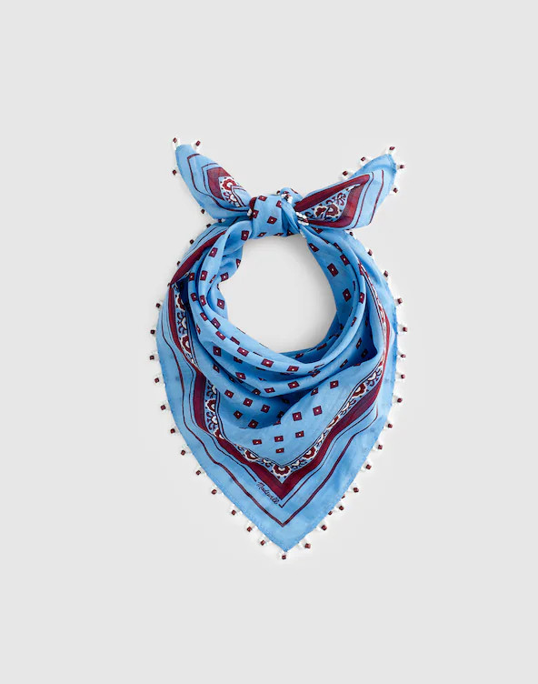 Beaded Bandana in Cotton Blend | Madewell