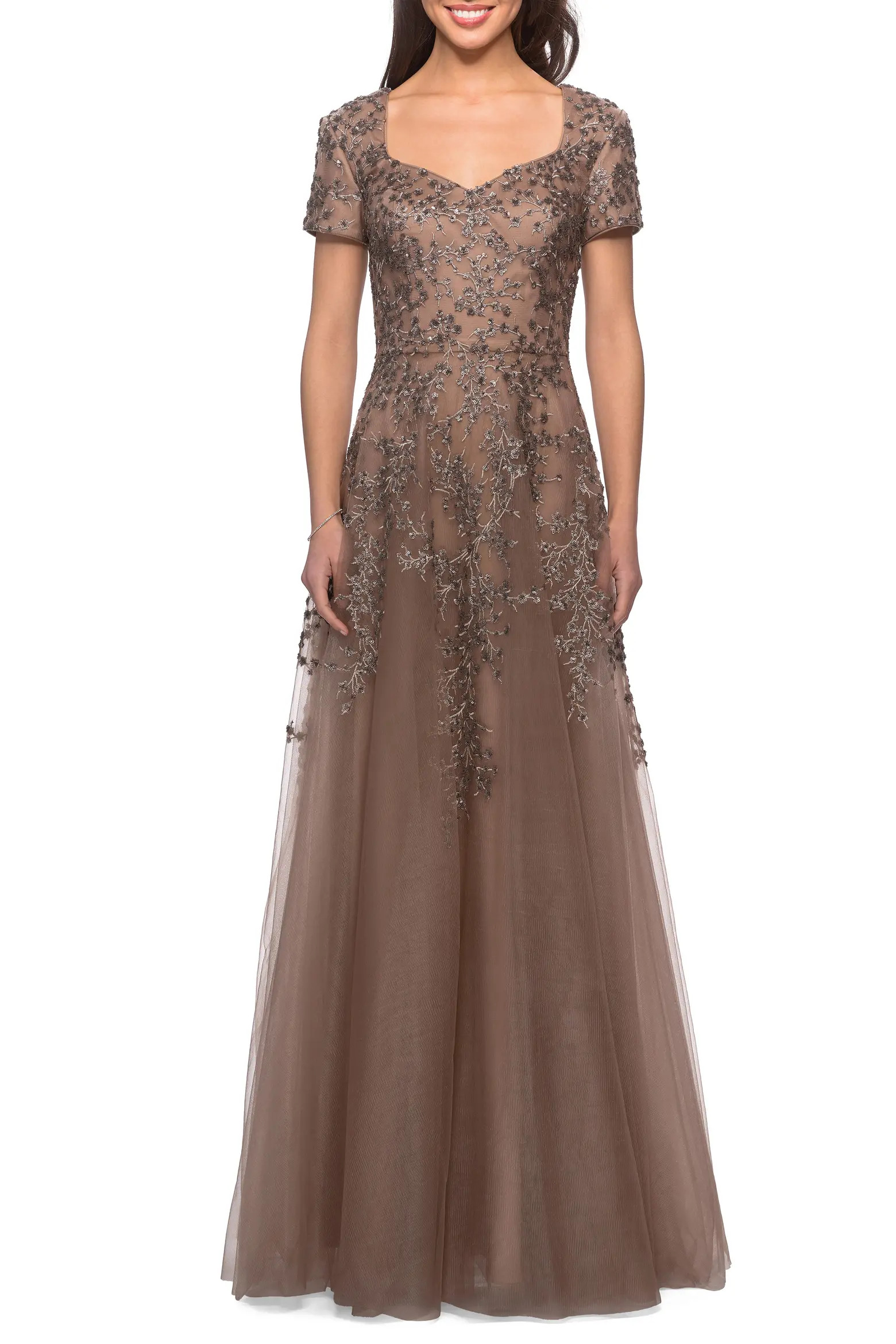 Embellished Tulle A-Line Gown (Women) | Nordstrom | Nordstrom