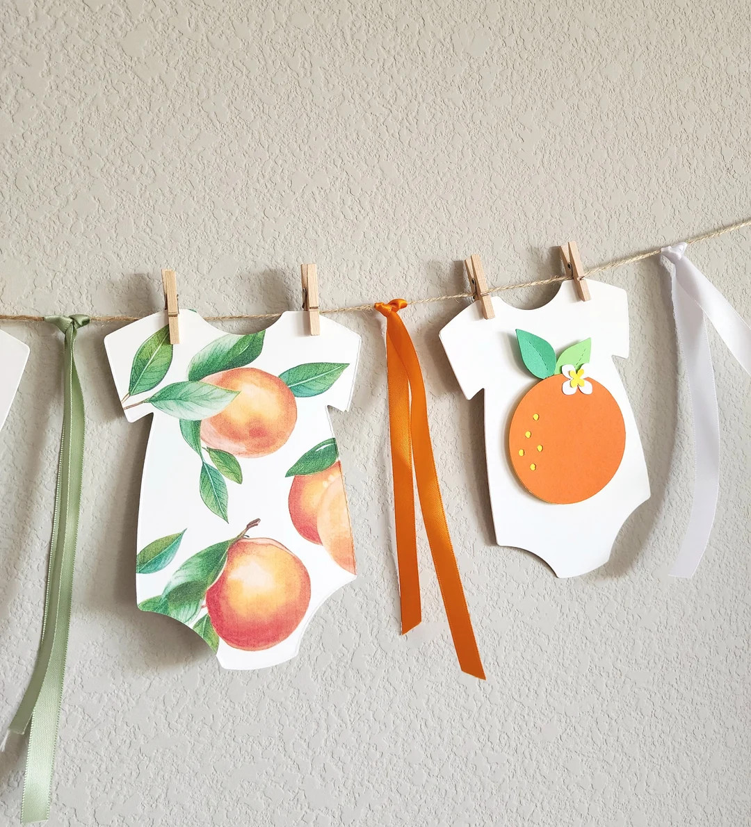Cutie Baby Shower Banner, Citrus Onesie Garland | Etsy (US)
