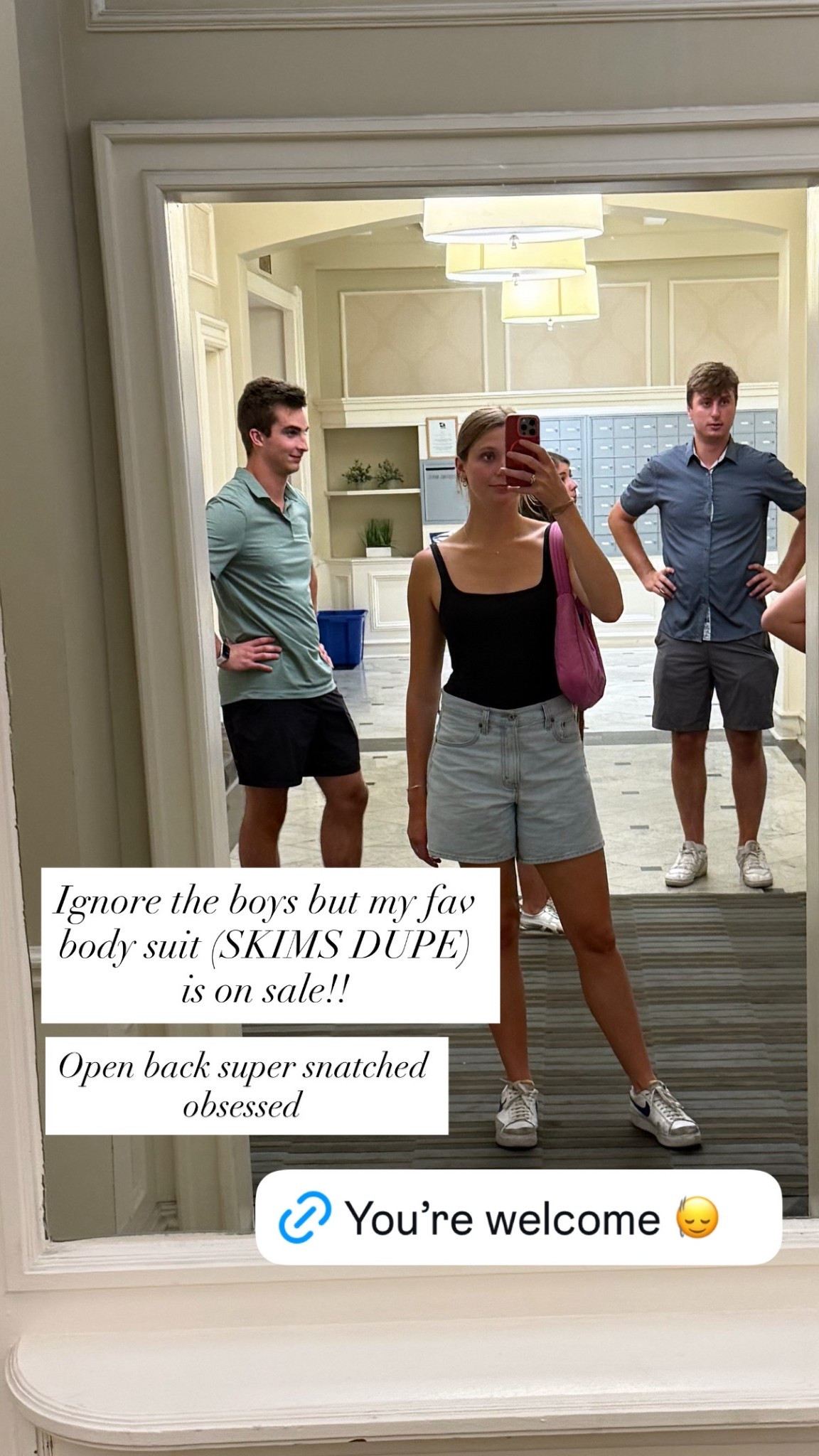 My FAVORITE body suit and skims dupe! Snatches you in and has an awesome open back. Thinking about getting this in another color tooooo 👀👀

#LTKFindsUnder50 #LTKSaleAlert #LTKStyleTip