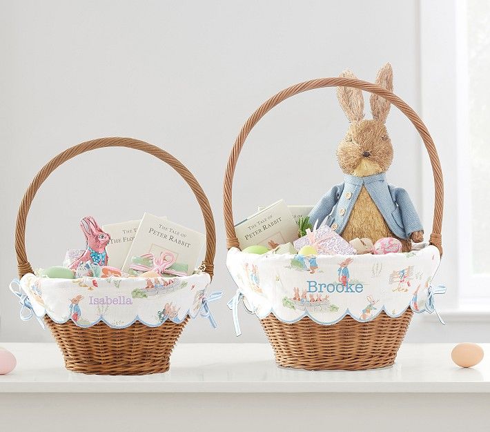 Peter Rabbit™ Printed Scallop Easter Basket Liners | Pottery Barn Kids