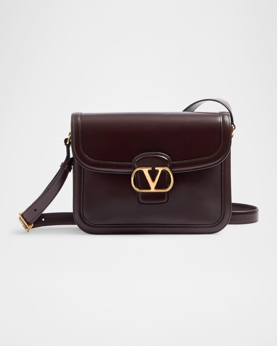 Valentino Garavani 9 to 5 Flap Leather Saddle Shoulder Bag | Neiman Marcus