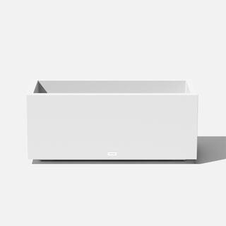 Veradek Long Box 38 in. White Plastic Rectangular Planter | The Home Depot