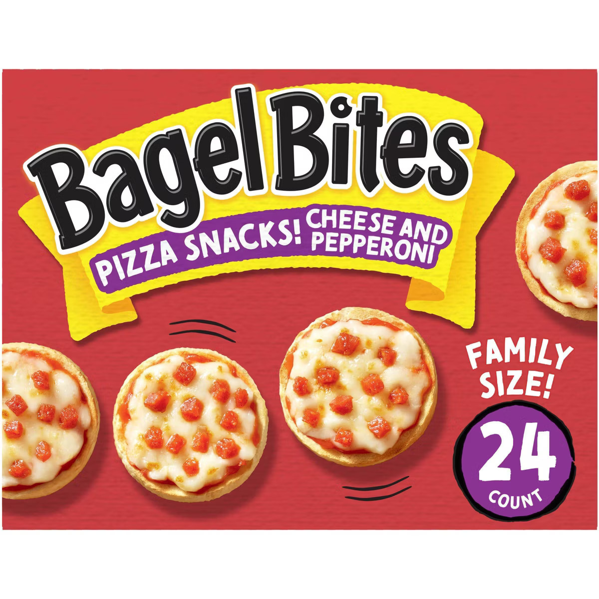 Bagel Bites Cheese & Pepperoni Mini Pizza Bagel Frozen Snacks - 18.6oz/24ct | Target