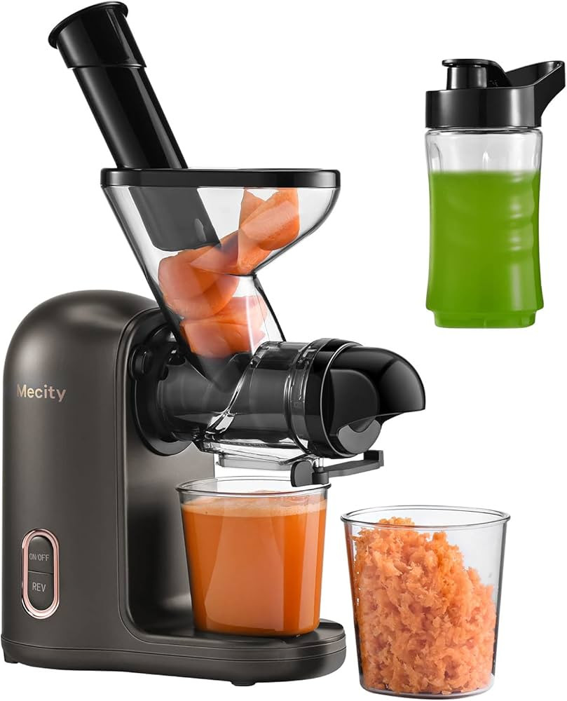 Mecity Small Masticating Juicer Electirc Slow Juicer with Reverse Function For Home, Easy to Clea... | Amazon (US)