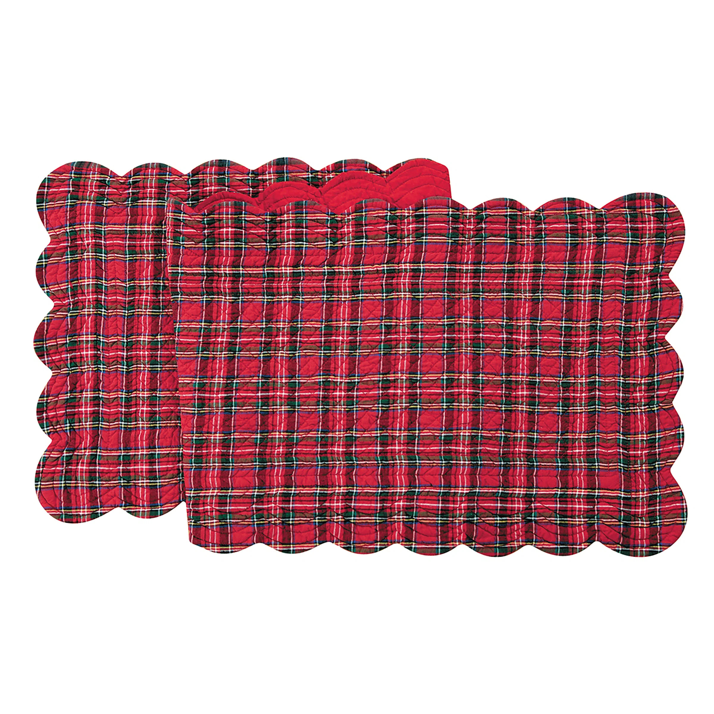 Downton Red Plaid Cotton Table Runner | Wayfair North America