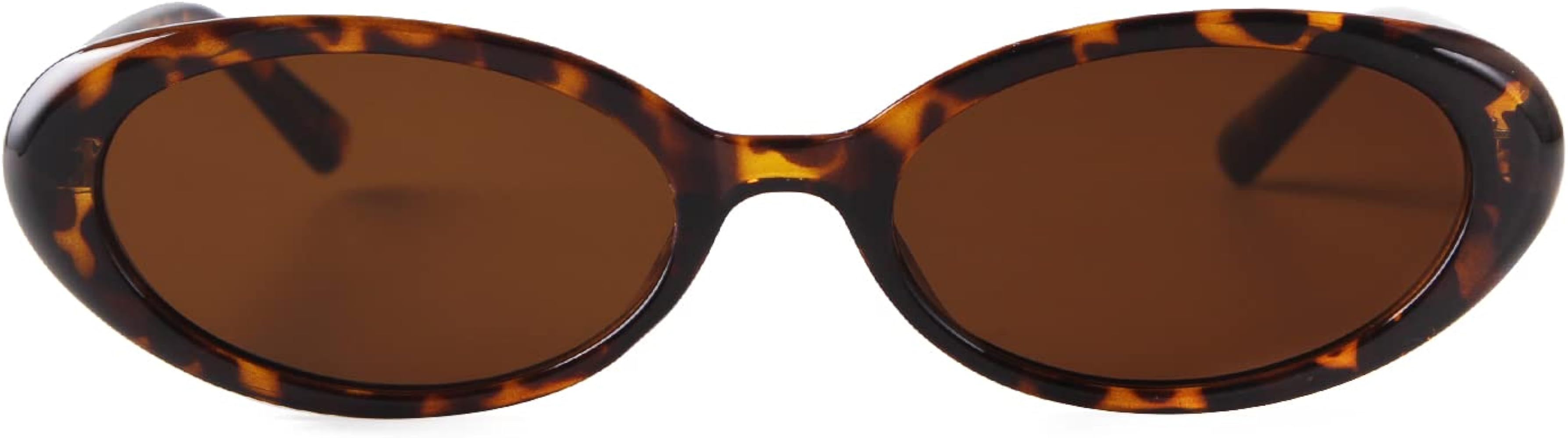 JUDOO Tiny Small 90s Sunglasses for Women Men Retro Oval Tinted Glasses | Amazon (US)