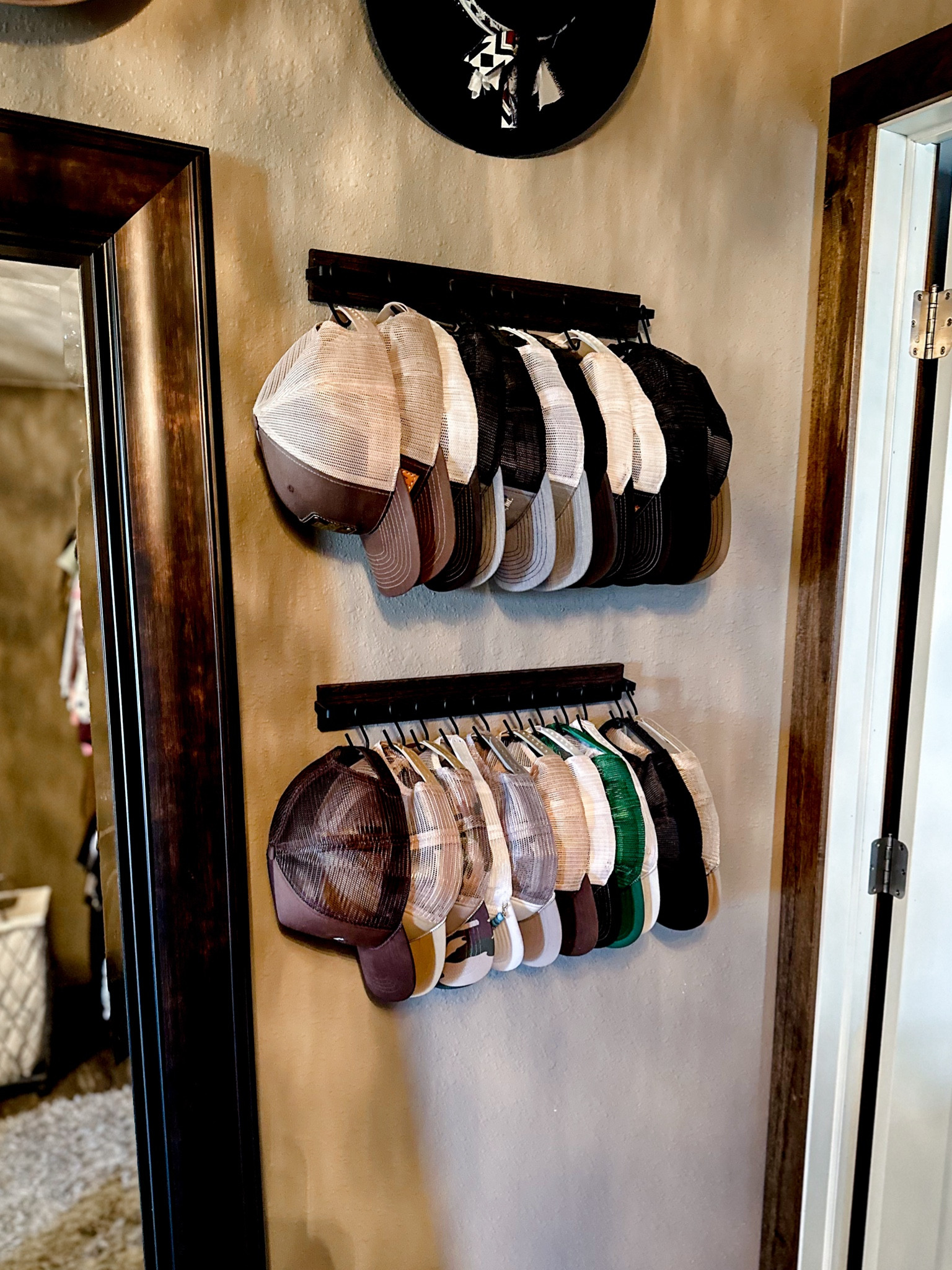 My husband and I have a major hat obsession, so I had to find a way to finally organize them so we could see them better! Love that our hats act as functional decor now! Linking these affordable Amazon hat racks here. 

#orgnanizationhacks #hats #hatorganization #mastercloset #masterbedroom #snapbackhat #amazonfinds #amazonorganization

#LTKHome #LTKFindsUnder50 #LTKSaleAlert