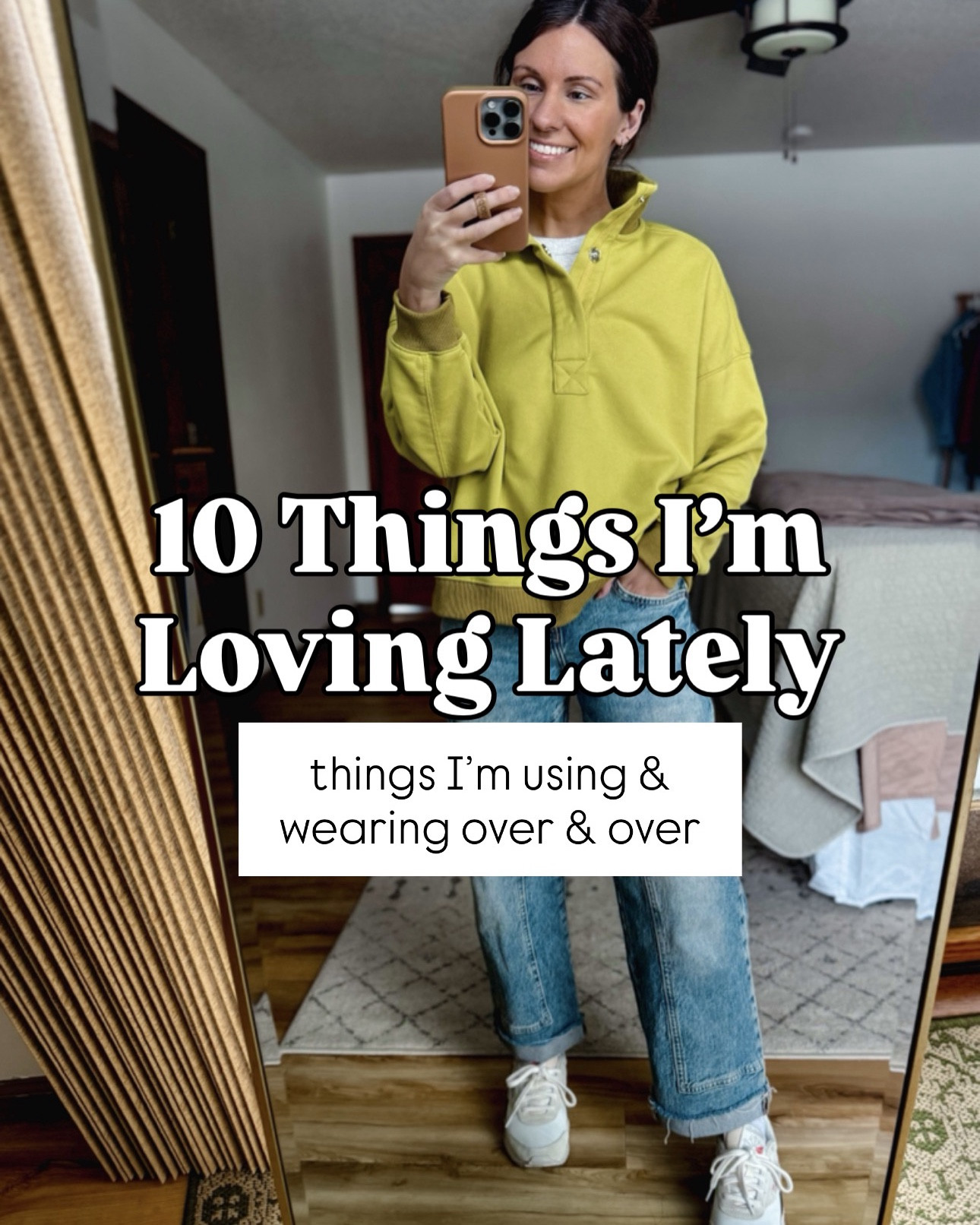 10 Things I’m Loving Lately: things I’m using & wearing over & over 🫶🏽

Snowflake Mittens
These mittens have been my go-to for skiing, walks, driving, and freezing temps! I have the medium but would prefer the small. My color is sold out, but other combos are available❄️

Lime Green Pullover
Obsessed with this color💚 and the button/trim details make it extra cute! I shared a reel with 5 ways to style it. Comes in other colors too! I’m wearing XS.

Seavees Clogs
You’ve seen me in these a ton! So comfortable, easy to wear, and I love the Fossil color🤎 True to size.

Bella Relaxed Straight Jeans
My go-to jeans! Petite-friendly (5’1”, 26” inseam) and come in 5 other washes. Wearing Atlantic Blue💙

Self-Tanner Drops
No orange, no streaks—just a subtle glow with a drop in my moisturizer. Made with organic ingredients🙌🏽 I have medium (would prefer small).

Lands’ End Crewneck
Burnt orange is a fave, cozy and cute, comes in 8 other colors🧡 size XS.

Triangle Neck Scarves
Already love scarves, but these triangle ones are cute AND WARM. They come in other colors—I’m eyeing yellow😉.

Black & White Floral Midi Skirt
Versatile and works all year! Tiny floral print makes styling SO easy. size small🖤🤍

Pull-On Barrel Pants
Super comfy, slightly barrel-shaped, dress up or down. I own the Frosty Morning & Mesclun Green but there’s other colors! XS Petite/Short, 5’1”.

Matching Walmart Set
Living in this set since before Thanksgiving! Washes well, multiple colors, each piece under $10. XS in the Platinum Silver Heather.

#LTKSaleAlert #LTKSeasonal #LTKPetite