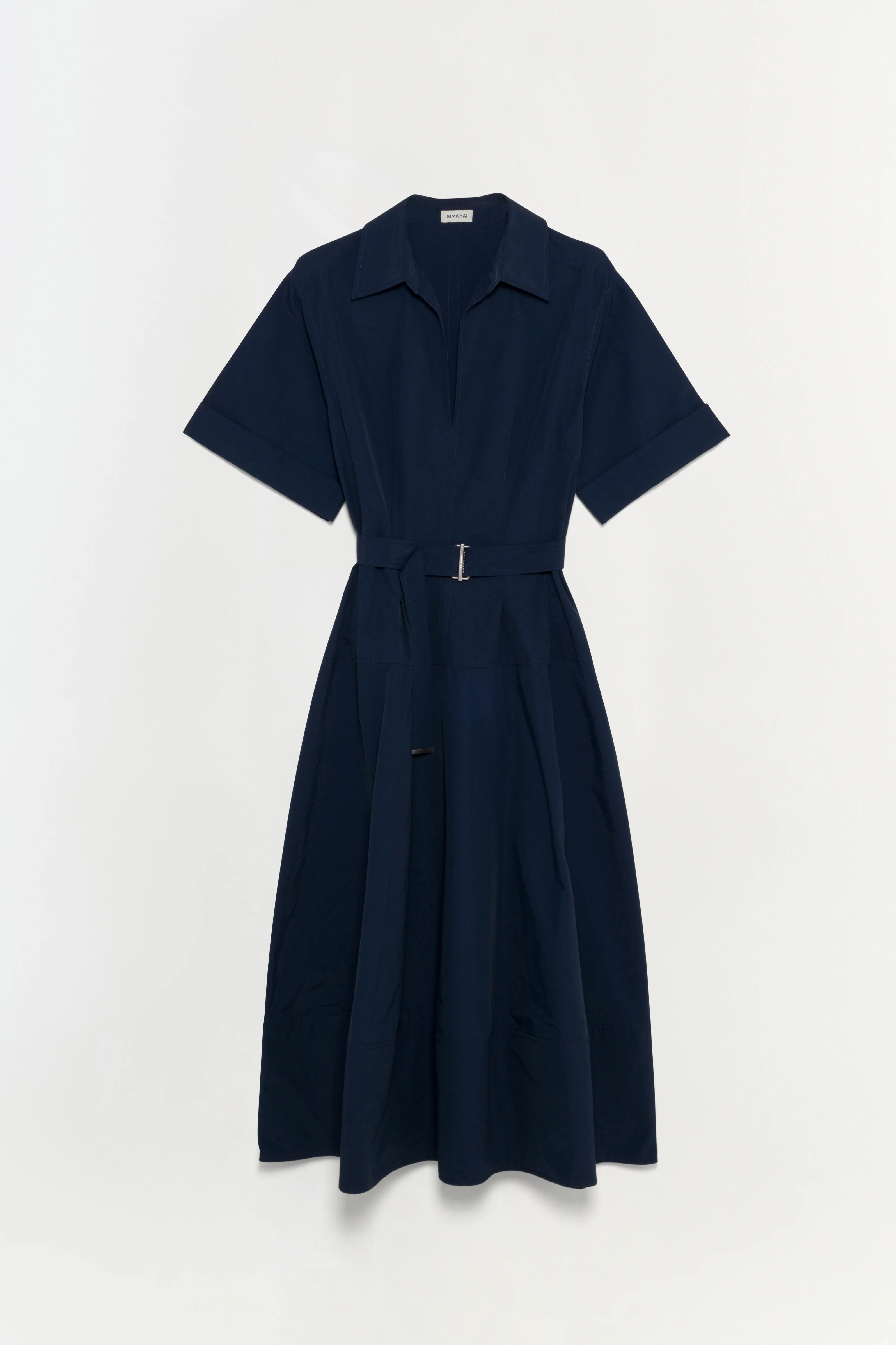 SIMKHAI Women's Deanna Cotton Midi Dress in Midnight, Size 0 | Simkhai