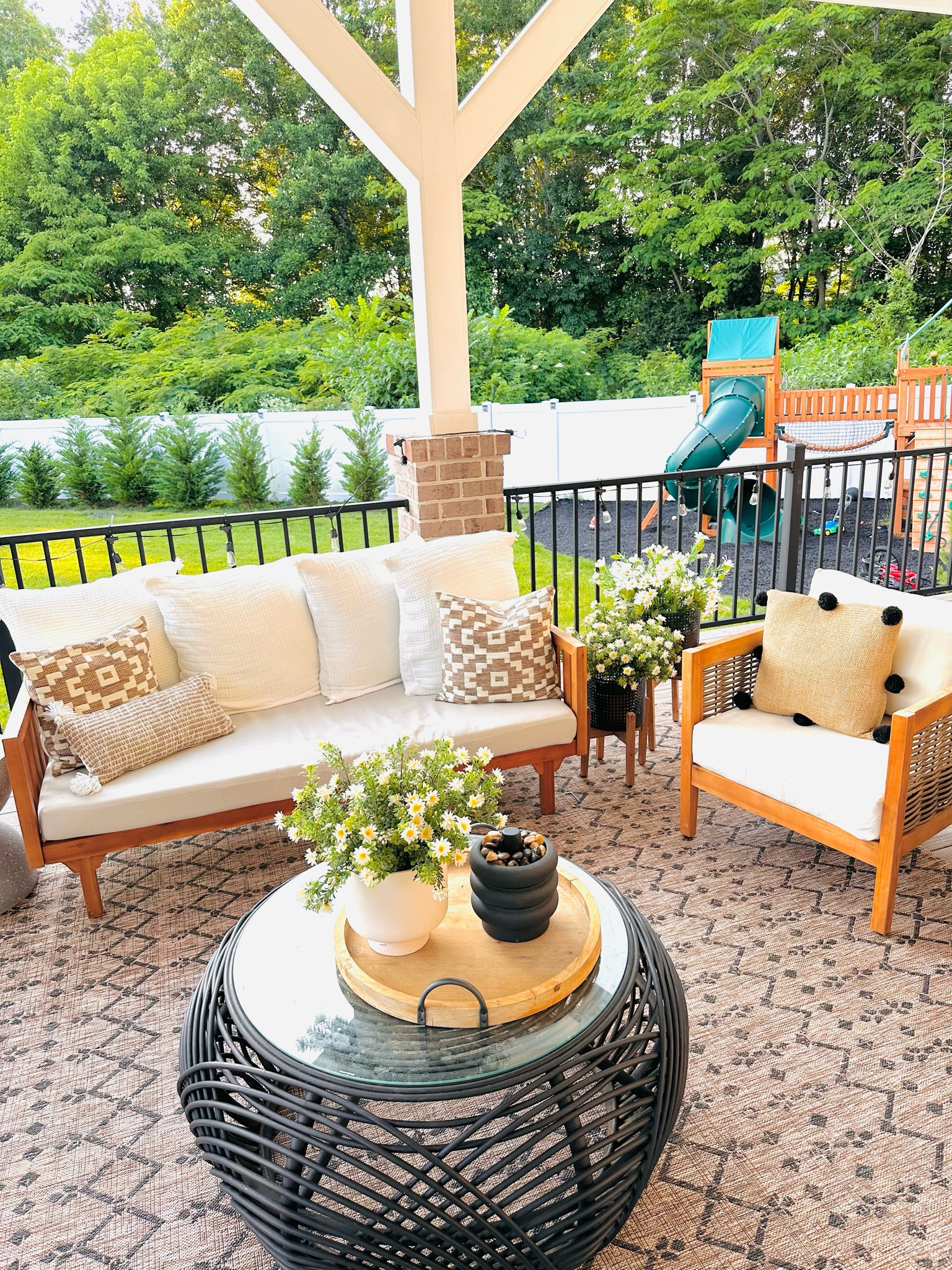 Loving this outdoor life 

Patio furniture// outdoor living // outdoor area rug // faux flowers //sofa // accent chair

#LTKhome #LTKunder50 #LTKFind
