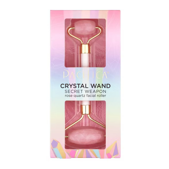 Pacifica Crystal Wand Secret Weapon Rose Quartz Facial Roller - 1ct | Target