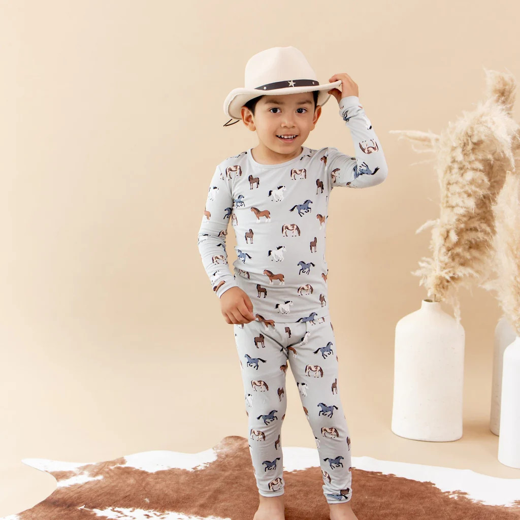 Long Sleeve Pajamas in Horse | Kyte BABY