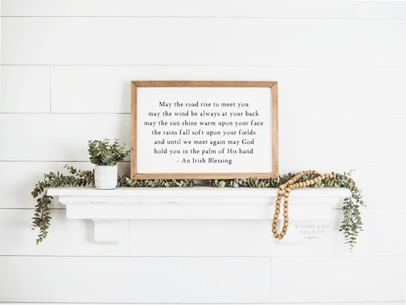 May the Road Rise to Meet You Irish Blessing Sign  St. | Etsy | Etsy (US)