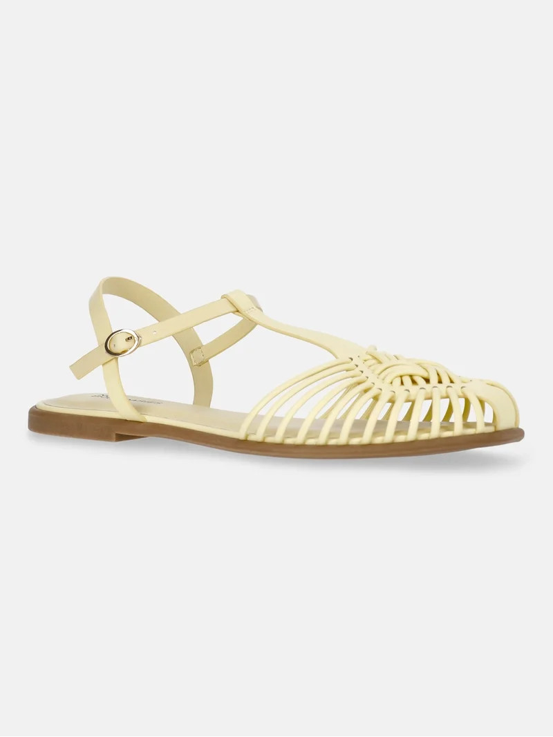 No Boundaries T-Strap Huarache Sandals, Women's - Walmart.com | Walmart (US)