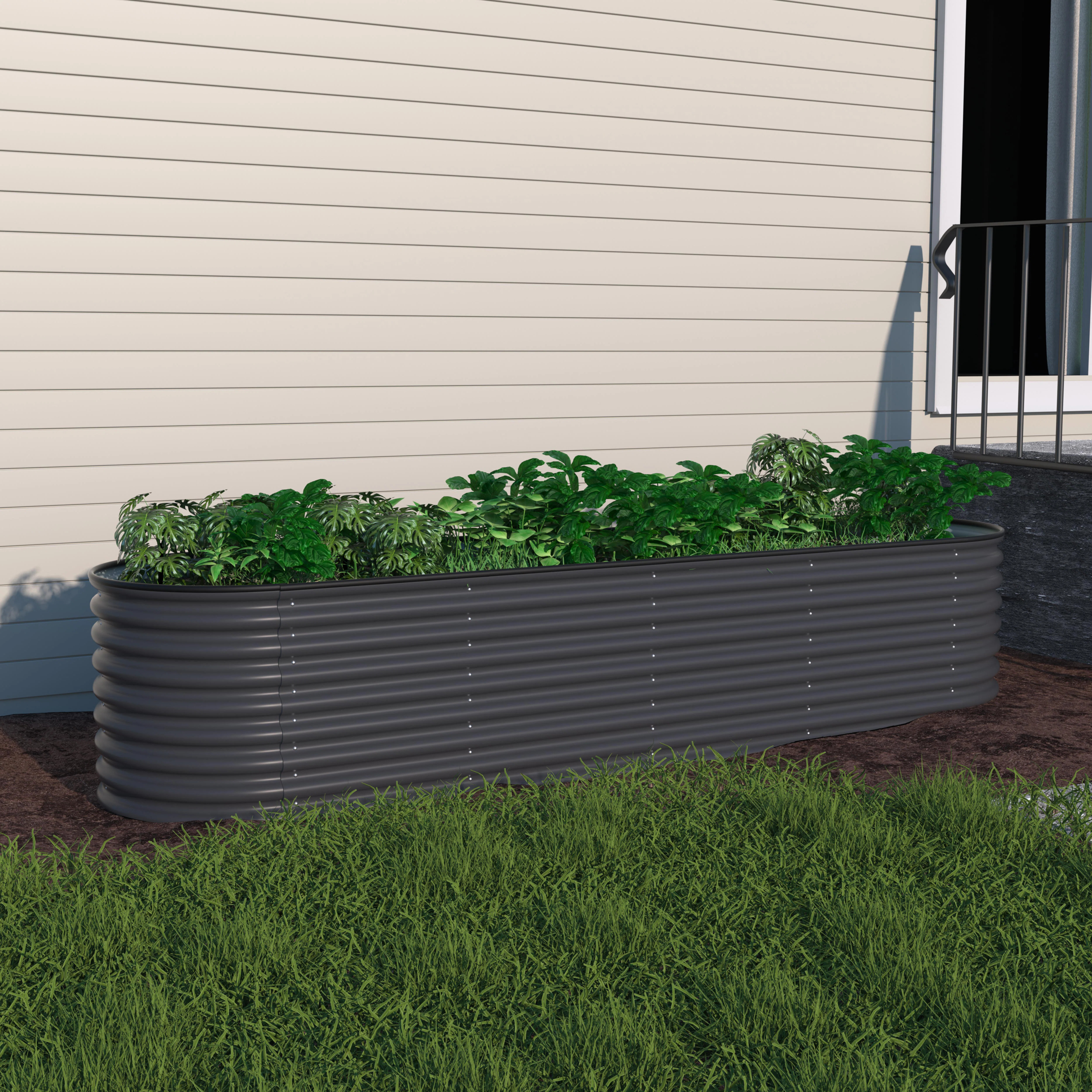 Heise 9 In 1 Modular Galvanized Steel Raised Garden Bed | Wayfair North America