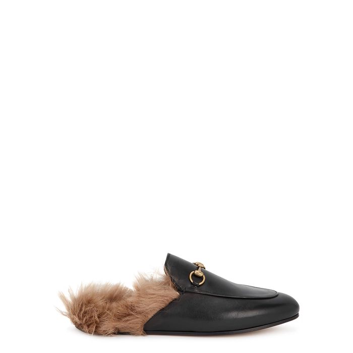 Gucci Princetown Fur-trimmed Leather Loafers | Harvey Nichols (Global)