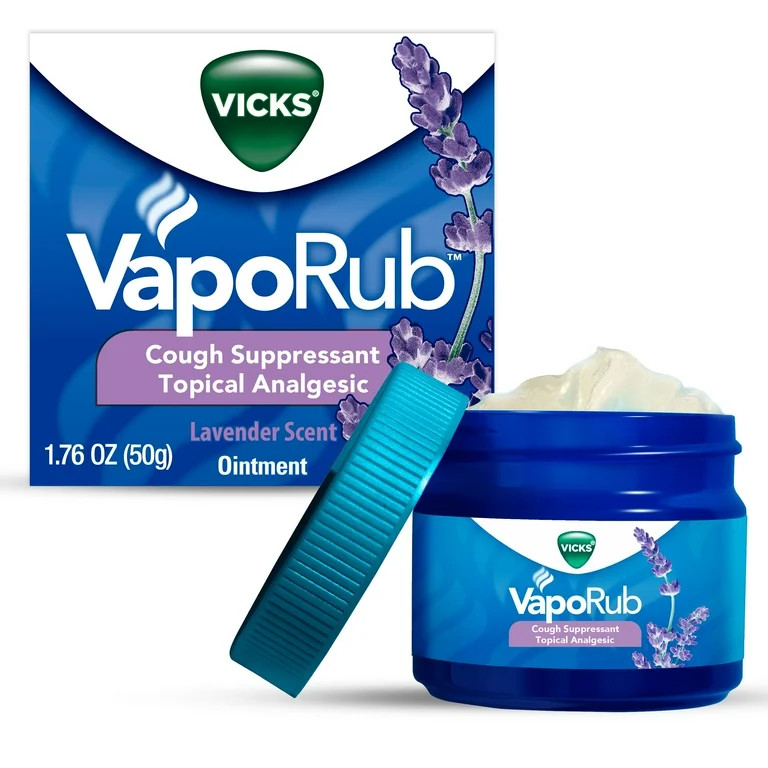 Vicks VapoRub Topical Chest Rub & Analgesic, over-the-Counter Medicine, Lavender Scent, 1.76 oz | Walmart (US)
