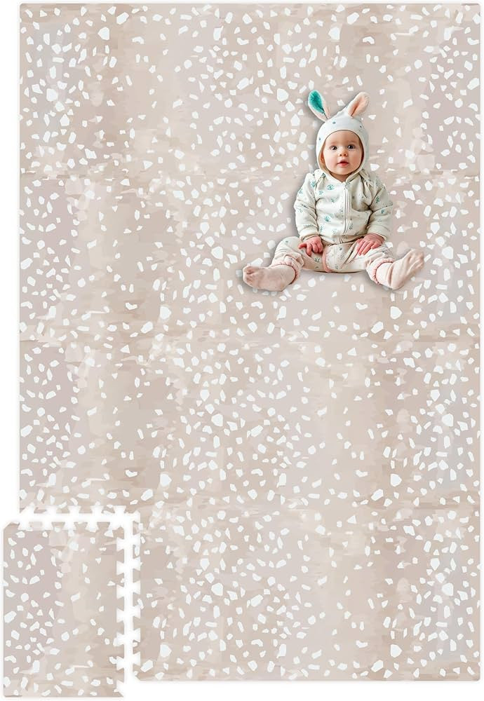 Premium Soft Foam Baby Play Mat 5.5 x 3.9 ft, Easy to Clean, 0.5” Thick – Modern Terrazzo Des... | Amazon (US)