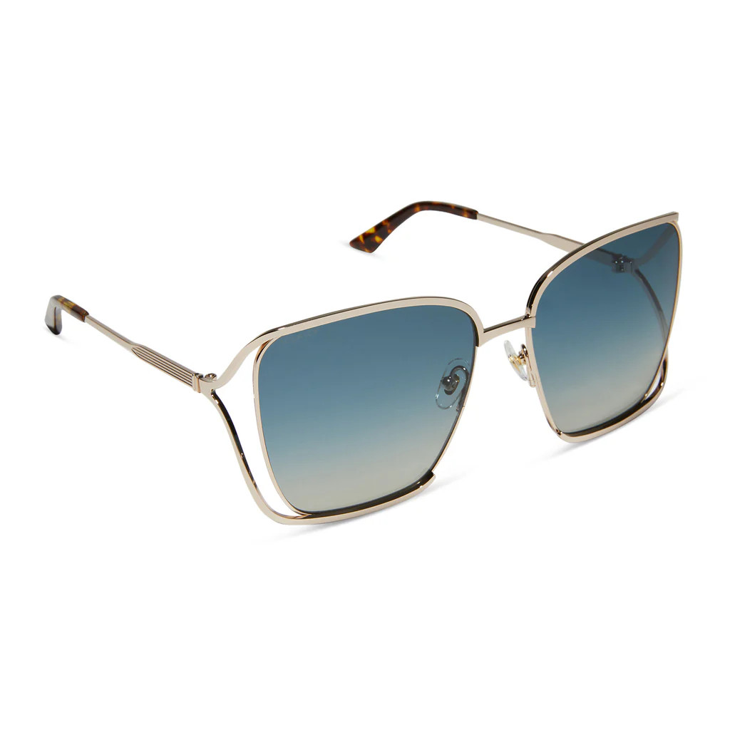COLOR: champagne paradiso blue polarized sunglasses | DIFF Eyewear