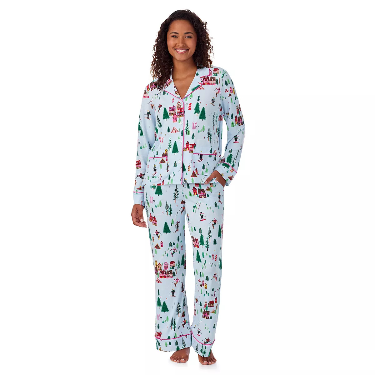 Women's Beauty Sleep Social 2-pc. Cozy Jersey Pajama Top & Pajama Bottom Set | Kohl's