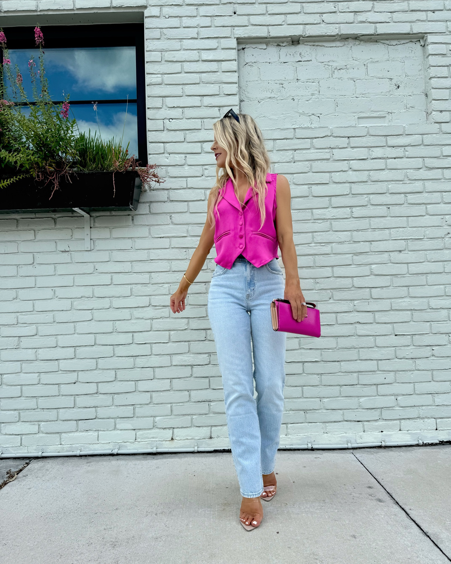 Pink Vest Outfit 💕  This pink vest from Amazon + high rise jeans make the cutest elevated casual outfit!  

I’m wearing a size 24 short in the wash color “light” in the ultra high rise 90s straight jeans from Abercrombie. These jeans come in a ton of different washes and length options to ensure the perfect fit! 

Pink vest, pink vest top, vest outfit, tailored outfit, fitted vest, button down vest top, Amazon vest, high rise jeans, high waisted jeans, 90s jeans, lightwash jeans, straight leg jeans, straight jeans, light jeans, ultra high rise jeans, vintage jeans, Abercrombie jeans, jeans outfit, casual outfit, elevated casual outfit, summer trends, fall trends, vest trend styled, Pinterest outfit, Barbie outfit, pink aesthetic, girly outfit, hot pink top, brunch outfit 

#LTKStyleTip #LTKSaleAlert #LTKBacktoSchool