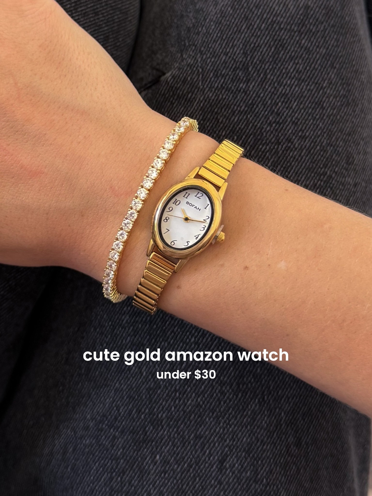 the price just dropped on my favorite amazon watch! i love pairing it with my rhinestone bracelet, i think it looks so cute. 🤍✨

#LTKSaleAlert