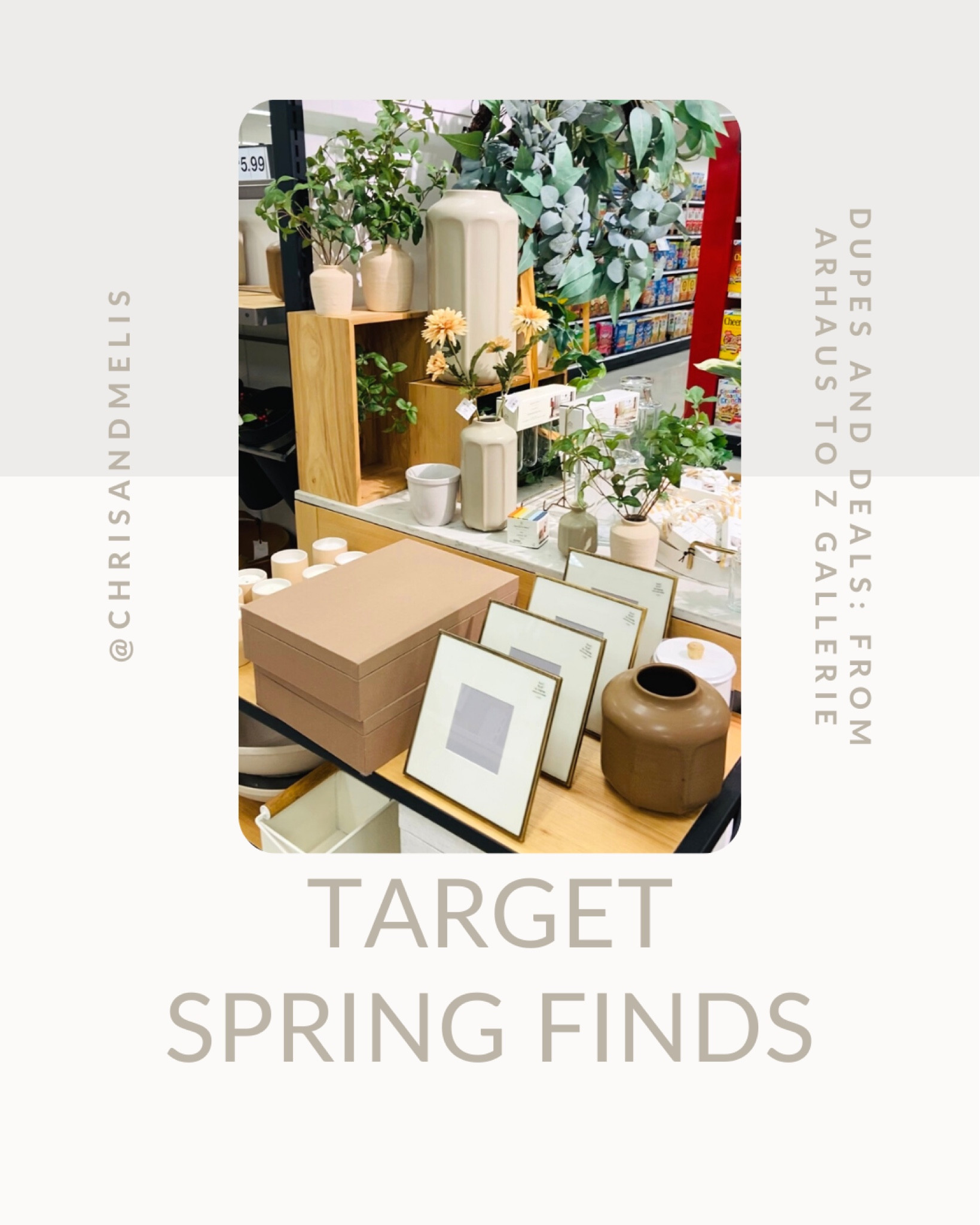 Spring home decor with Studio McGee and Hearth & Hand! So many pretty decor pieces for shelf decor or console table styling!

Spring decor, summer decor, Easter decor, faux flower, greenery, gold picture frame, vase, decorative box, eucalyptus, flower stems, console table decor, living room decor, home decor decorative accents 